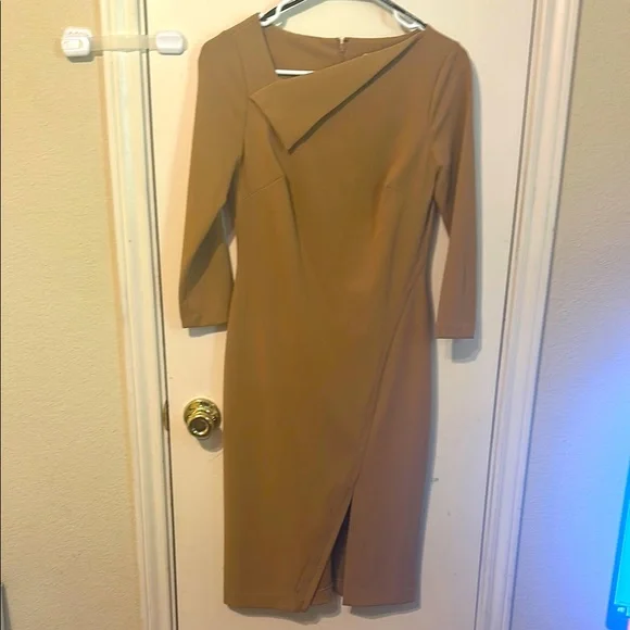 navy blue dress for baby girl Calvin Klein | Dresses | Calvin Klein Brown Asymmetrical Sheath Dress For  Work